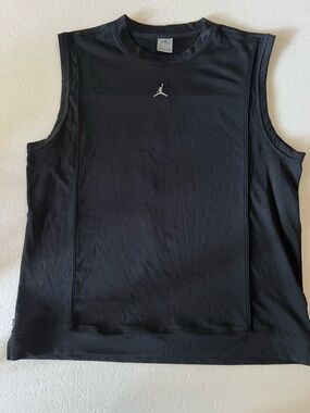 Jordan Black Sleeveless Training Tank with Jumpman Logo XL